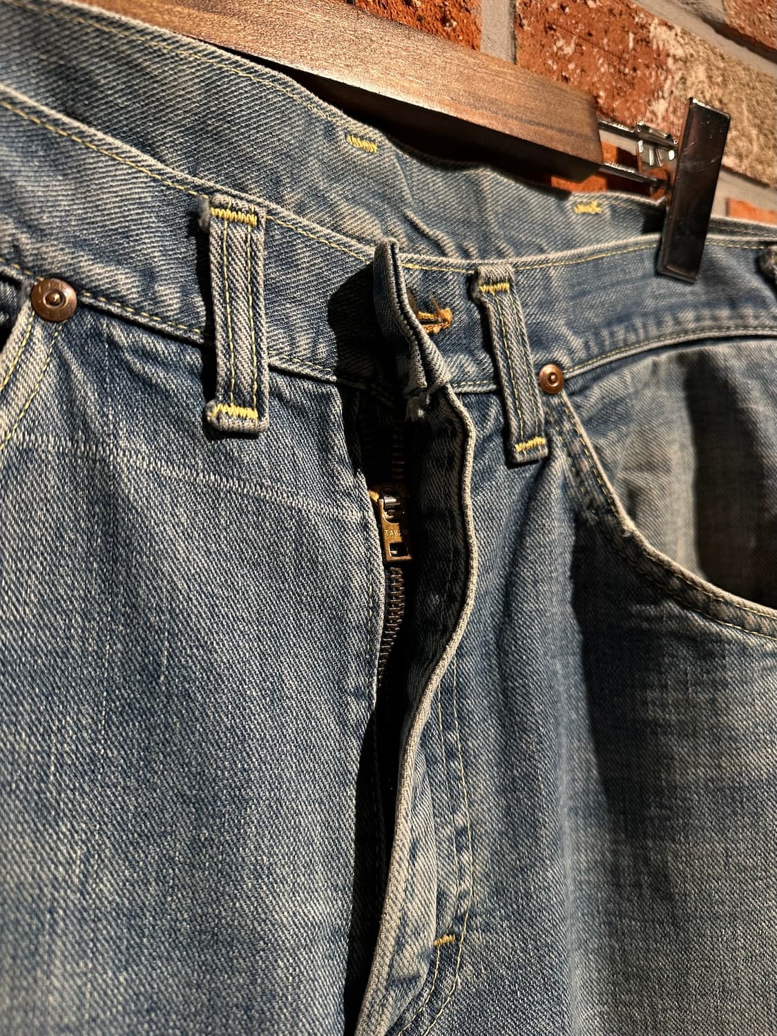70s USA LEE 빈티지 리 카우보이 부츠컷 데님 팬츠 상품이미지4