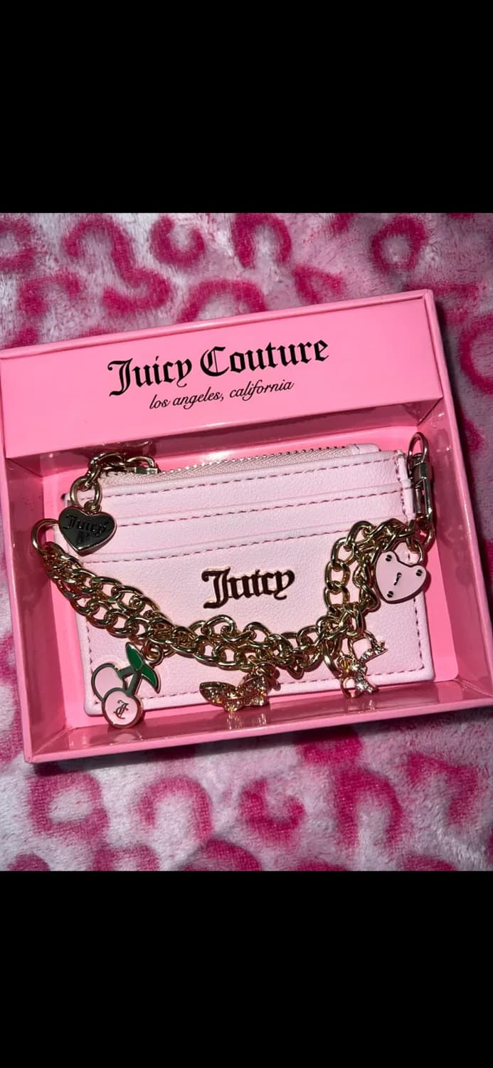 쥬시꾸뛰르 핑크 체인 카드 지갑 갸루 베메클 상품이미지1