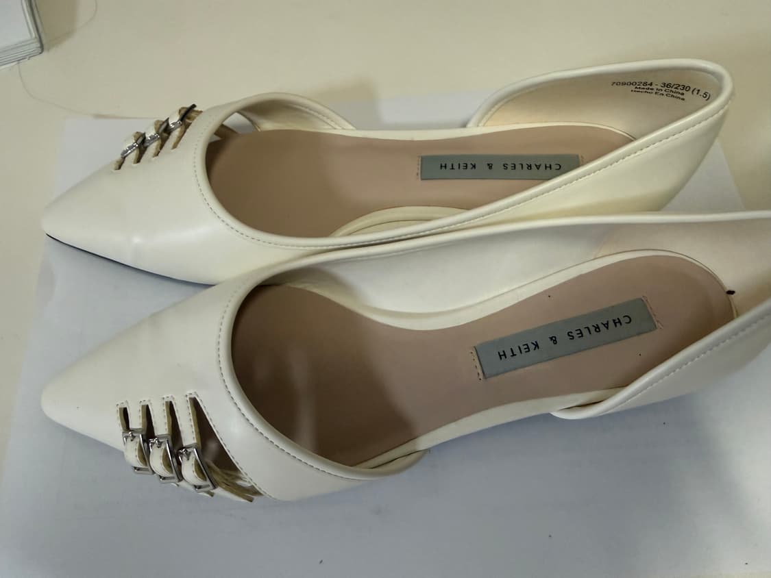 찰스앤키스 화이트 플랫 36 상품이미지2
