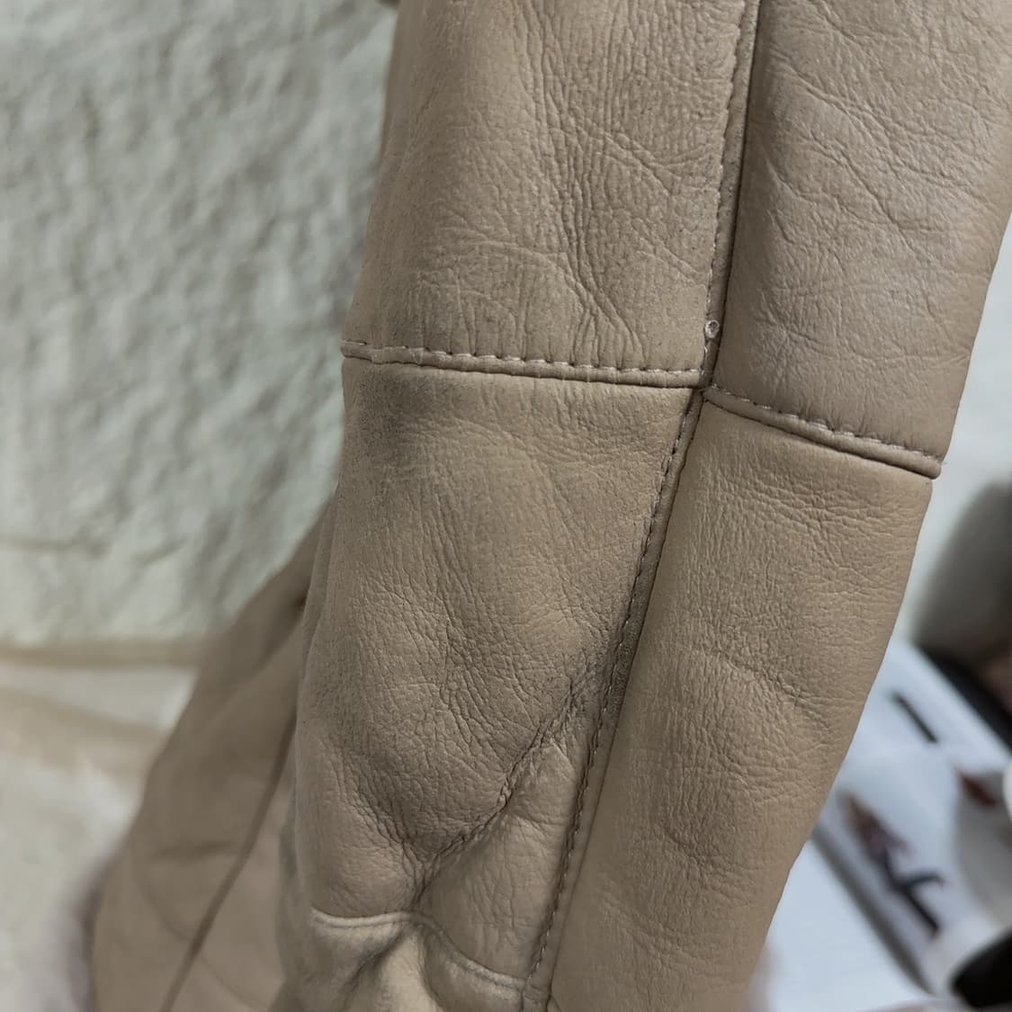 빈티지 모카브라운 양가죽  메리노양털 무스탕 상품이미지7