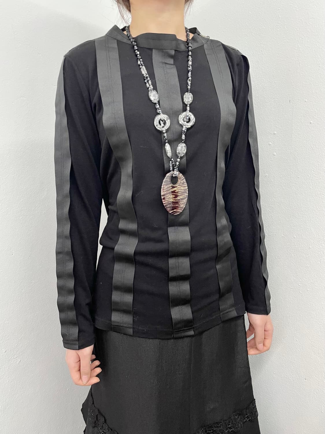 블랙 본디지 지퍼 슬리브 상품이미지1