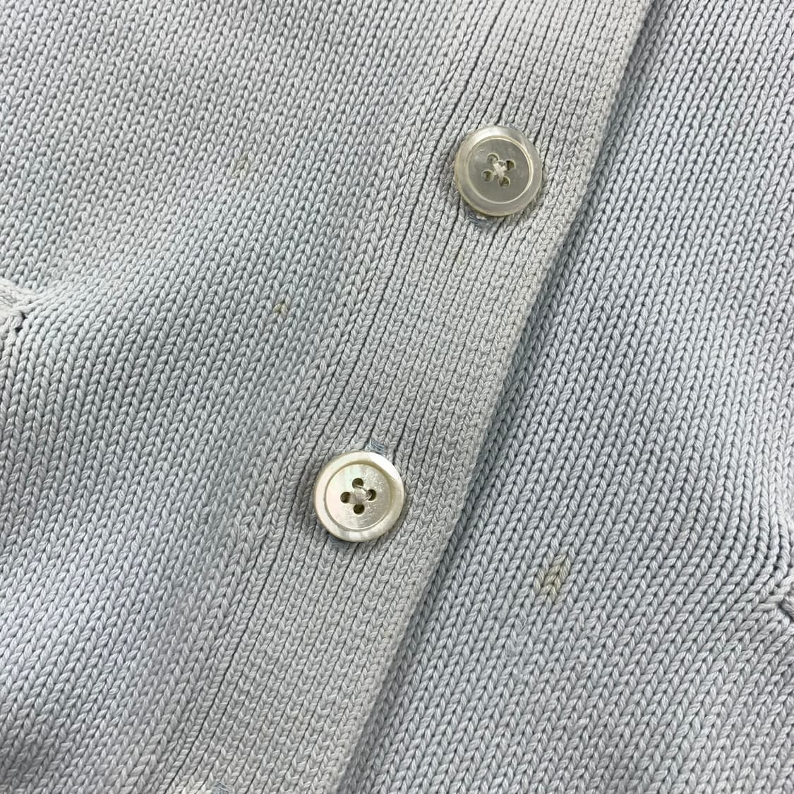 90s 폴로 랄프로렌 포니로고 코튼 니트 가디건 스카이블루 상품이미지6