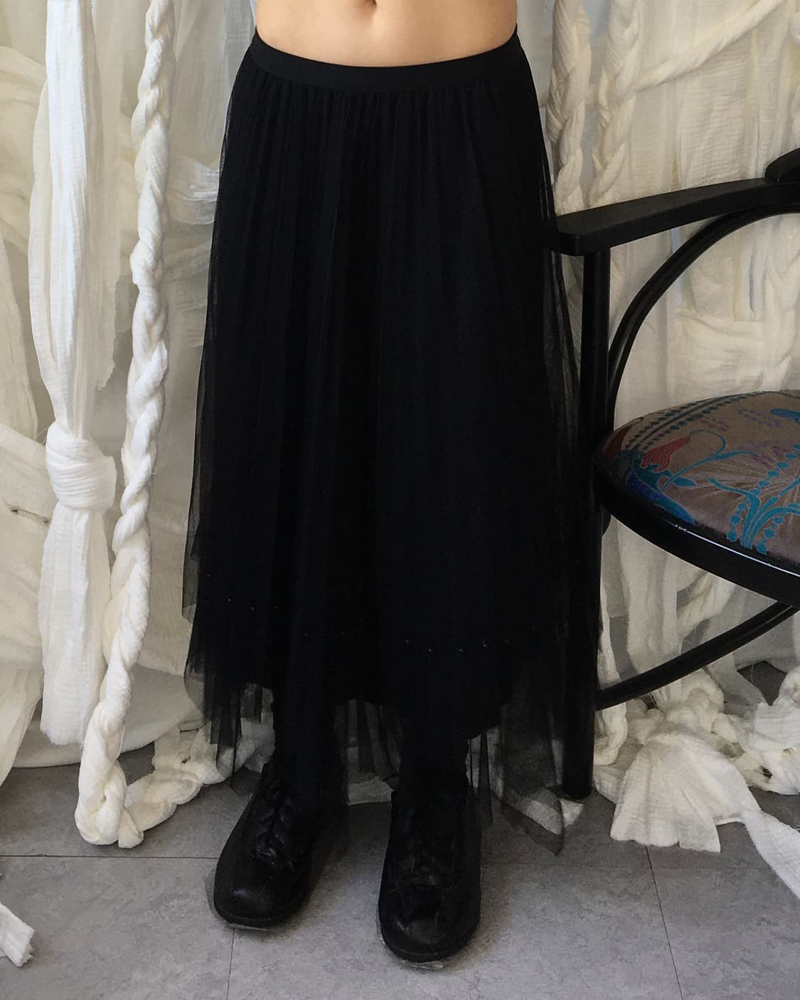 Unbalanced sha long skirt 상품이미지5