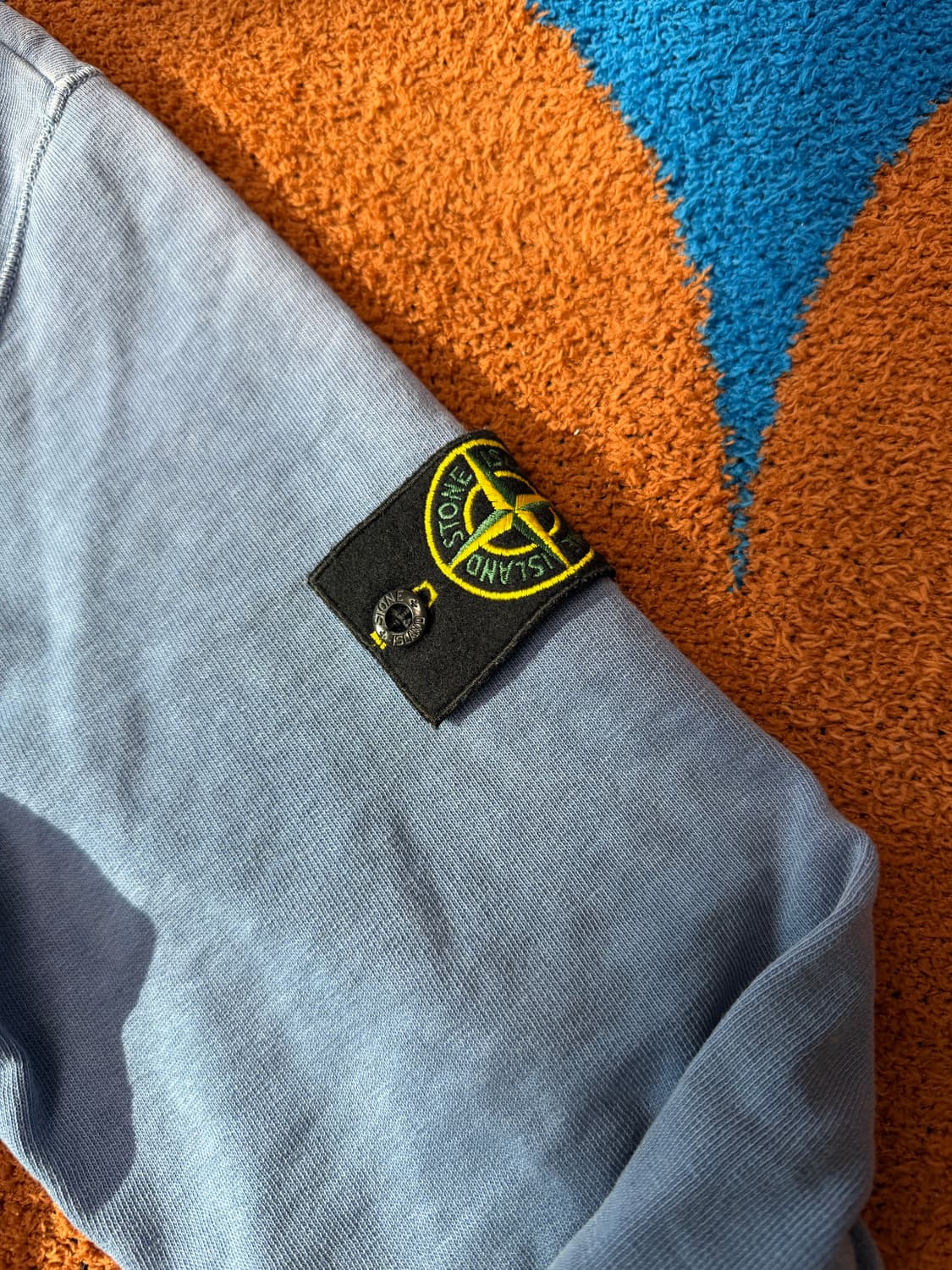 스톤 백포인트 스카이블루 워싱 스웻셔츠 맨투맨 신형라인 XL 여분단추⭕️ 상품이미지2