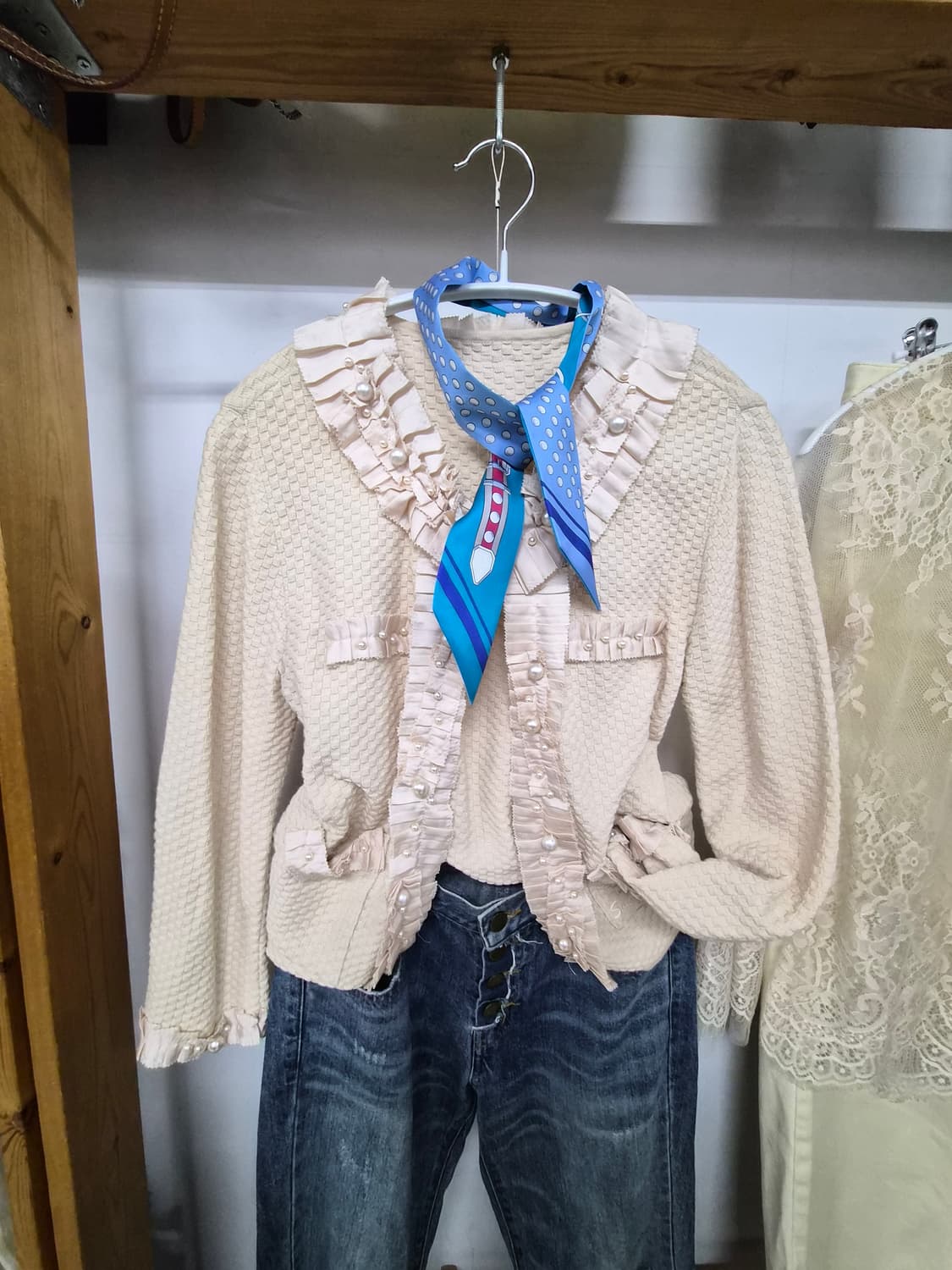 손정완  와플  니팅 자켓 상품이미지2