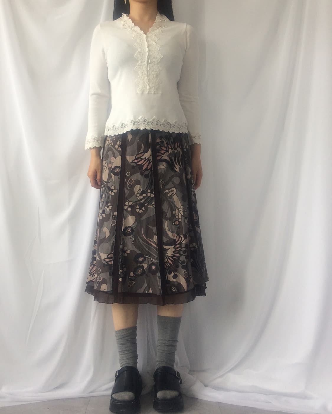 Lace trimming sleeve 상품이미지6