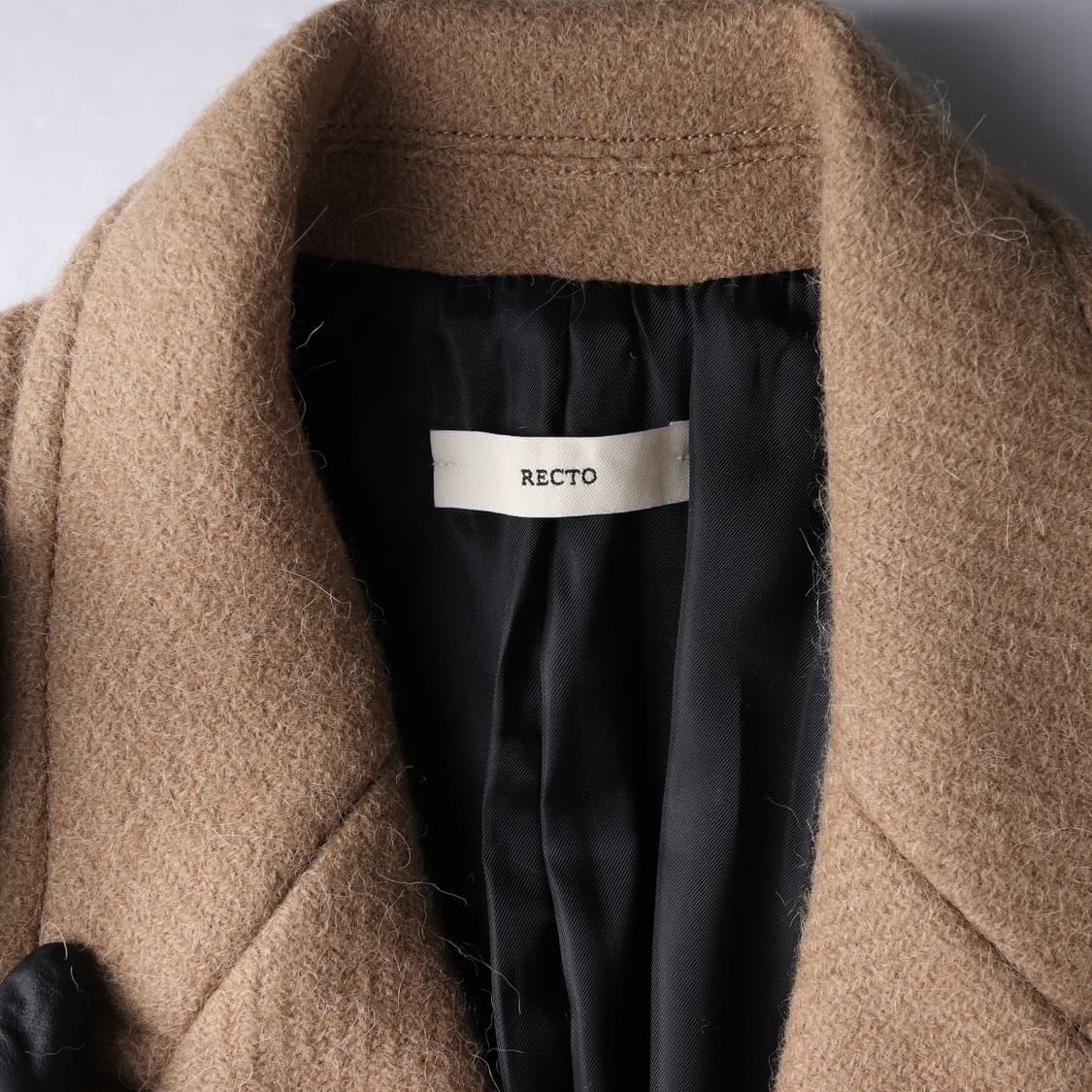 렉토 21FW KUSE 라이트 오버사이즈 울 알파카 롱 코트 베이지 상품이미지4