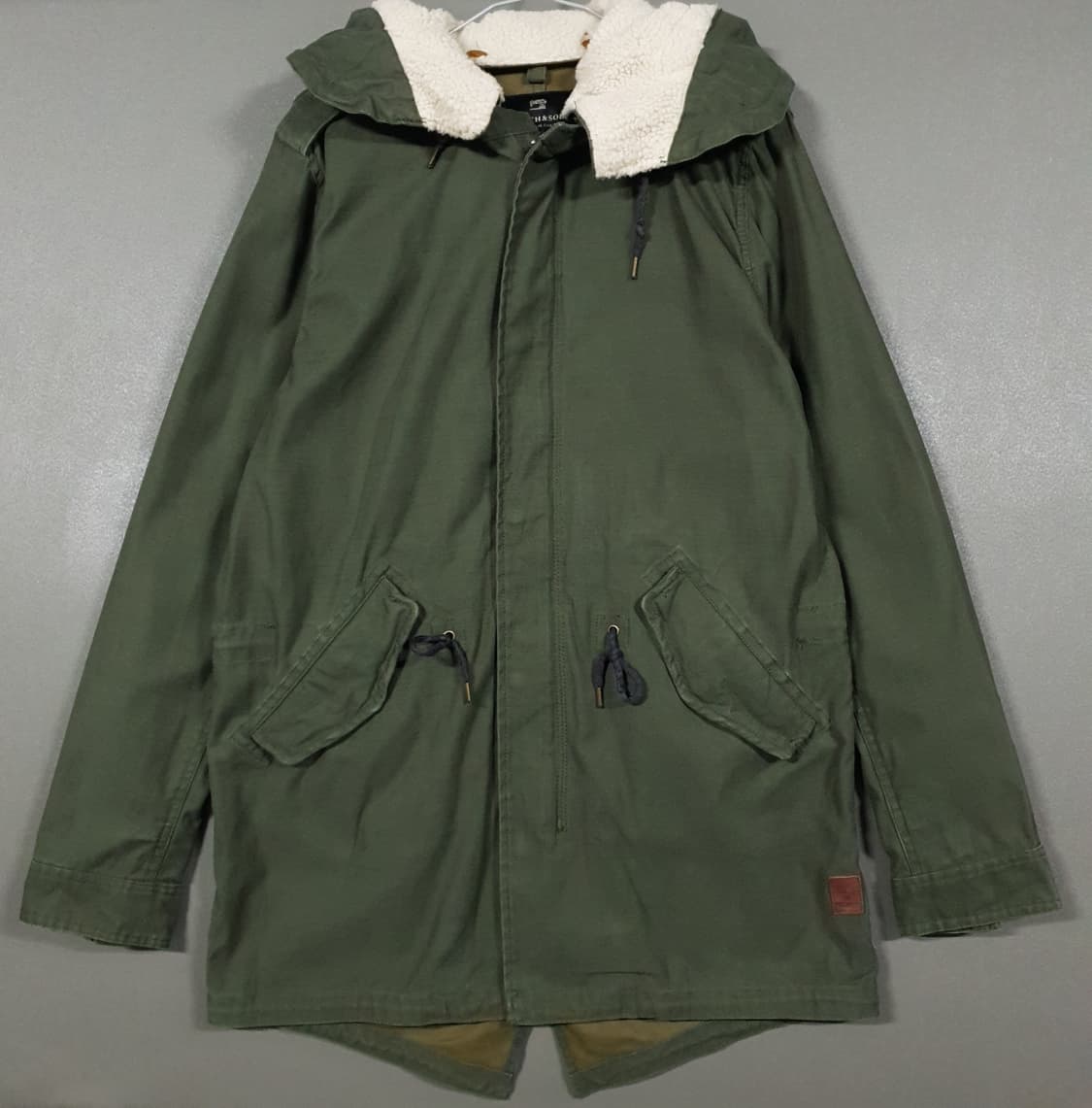 100) 스카치앤소다 피쉬테일 M65 야상 쉐르파 후드 자켓 파카 카키 상품이미지1