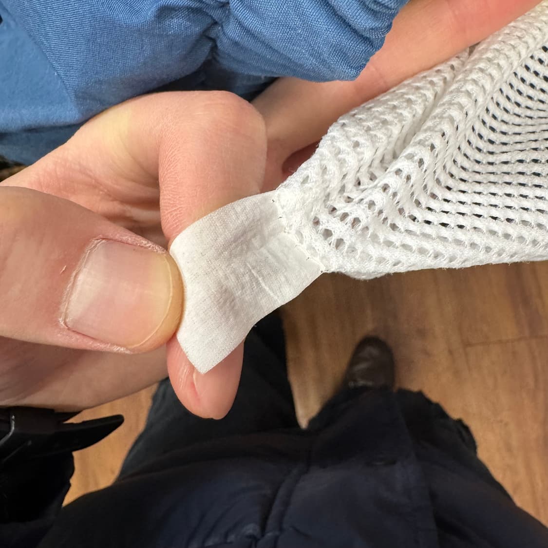 90s 지방시 컬러블록 나일론 자켓 전면 월계수 로고 포인트 배색 상품이미지8