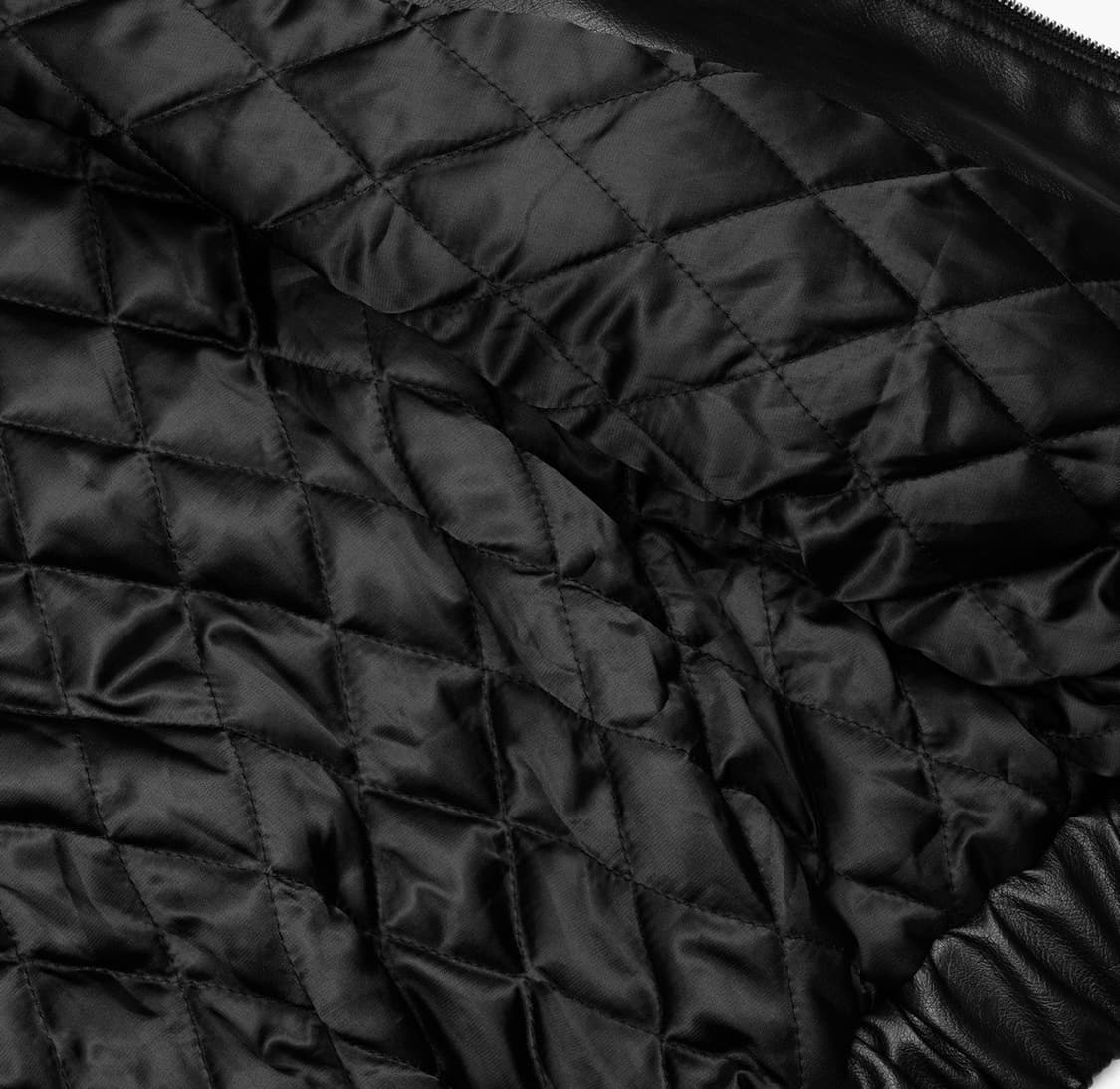 러프넥 워싱 레더 무스탕 자켓 그레이 상품이미지3