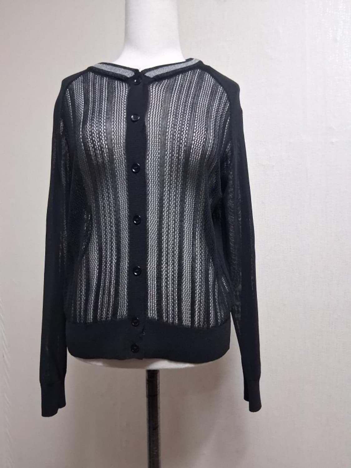 일본수입  R ism 여성 블랙 매쉬가디건 미착용새상품상태 66 하이품질 상품이미지1