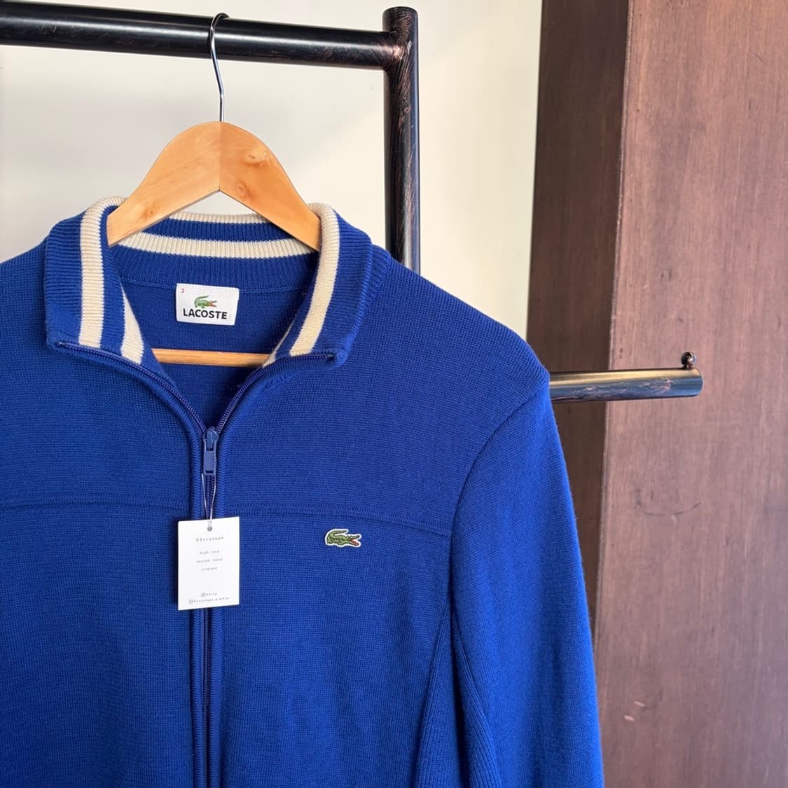 15405 - 라코스테 블루 울 니트 집업 (울 100%) 상품이미지3