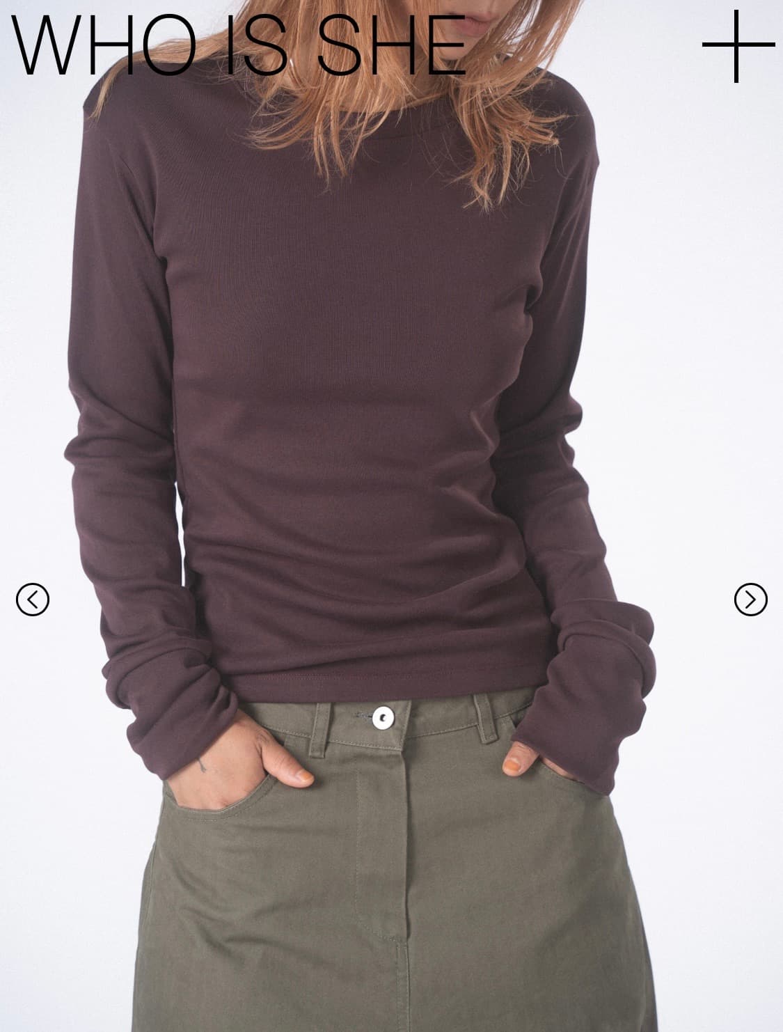 Who is she 후이즈쉬 슬리브 포도 상품이미지4