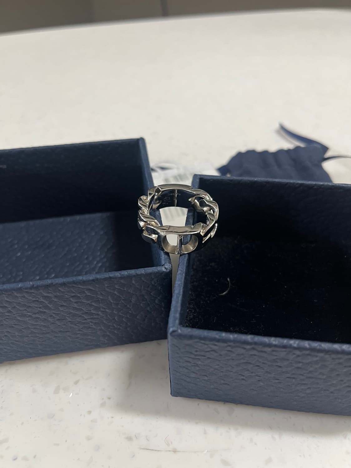 디올 CD 아이콘 체인 반지 M 상품이미지2