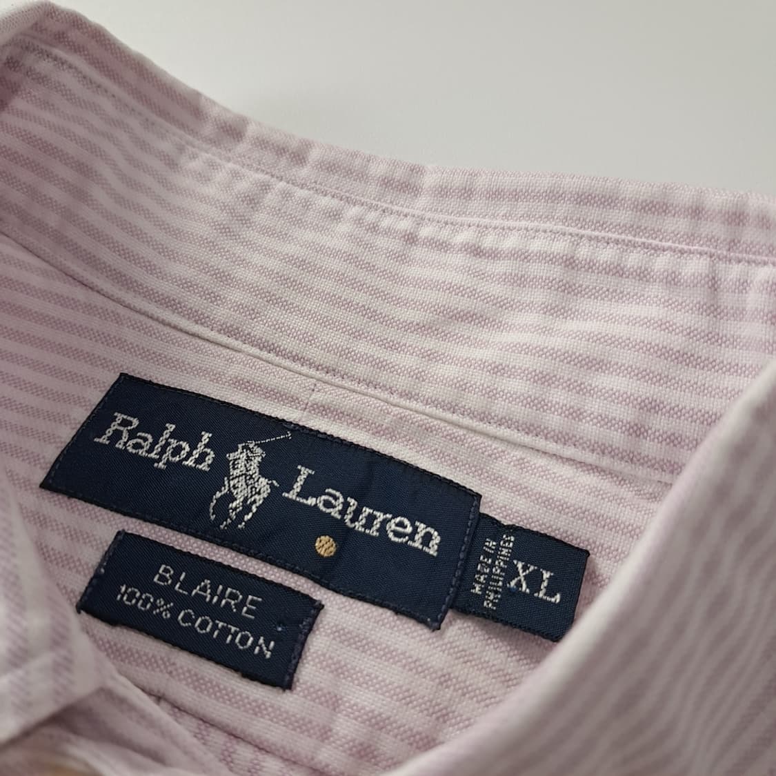 CK386 L 폴로 90s 블레어 핑크 스트라이프 반팔 셔츠 남방 상품이미지3
