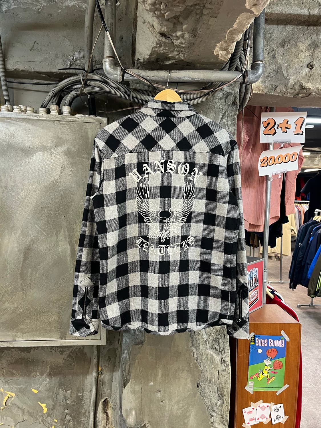 밴슨 레더스 자수 셔츠 자켓 그레이 L #csz3311 상품이미지2