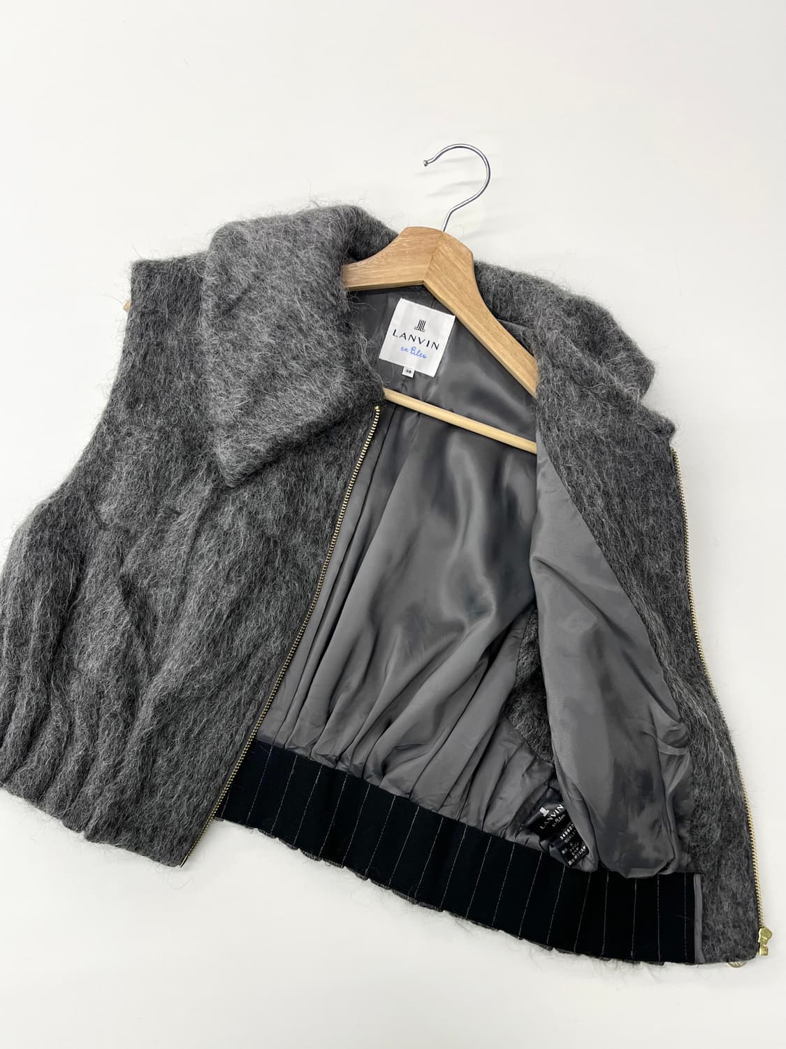 Lanvin 랑방 그레이 울 퍼 베스트 상품이미지1
