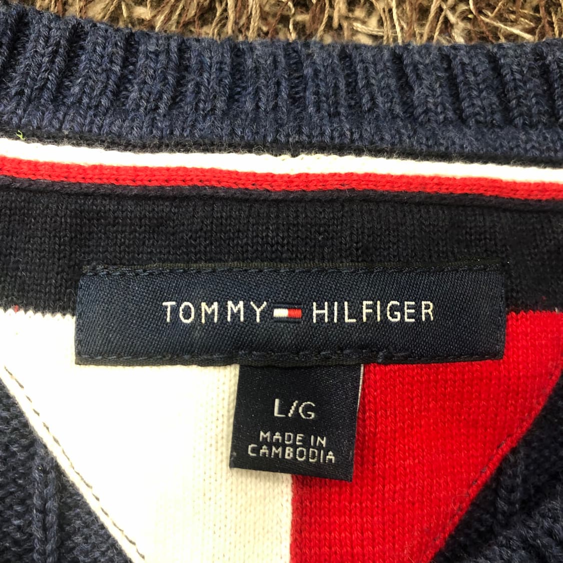 L 타미힐피거 꽈배기 케이블 니트 상품이미지4