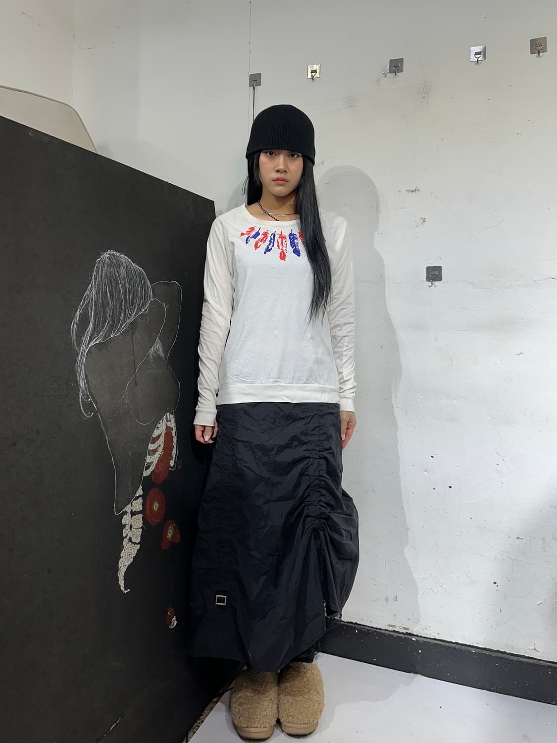 Jpn 일본 빈티지 고딕 펑크 프린팅 롱슬리브 M 상품이미지2