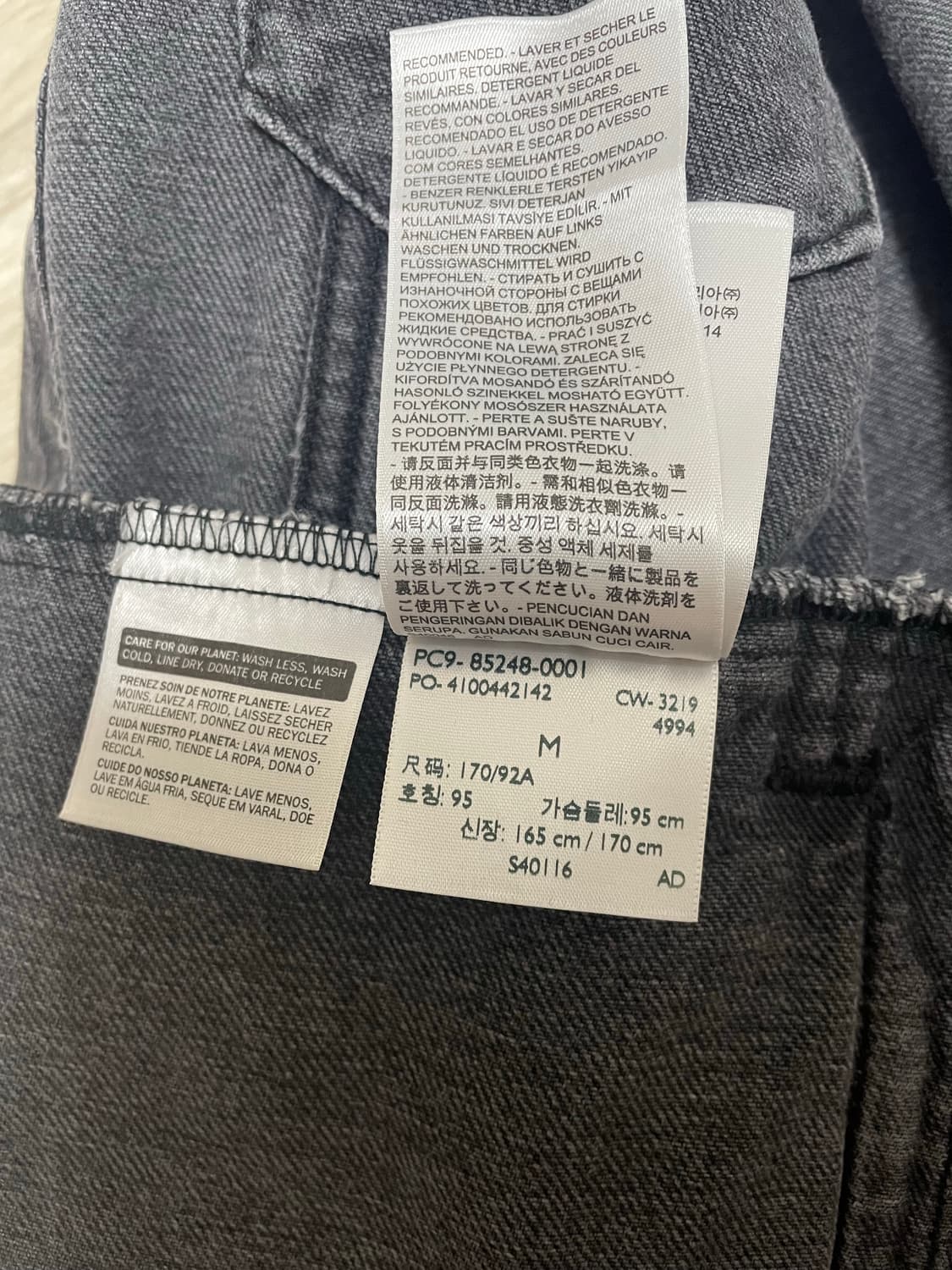 리바이스 흑청 자켓 m 상품이미지3