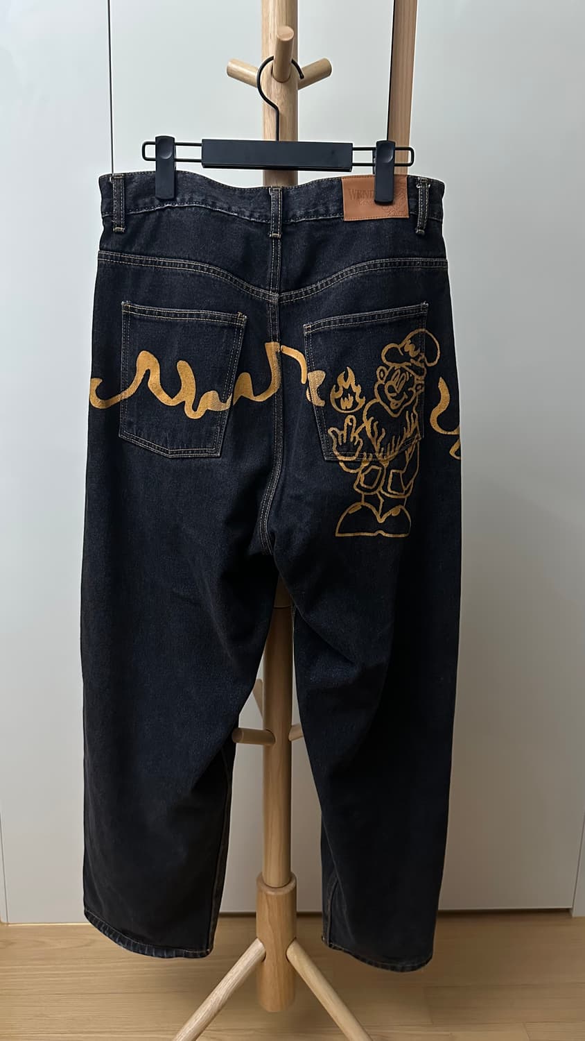 [M] 위캔더스 DWARF DENIM PANTS (BLACK) 상품이미지4