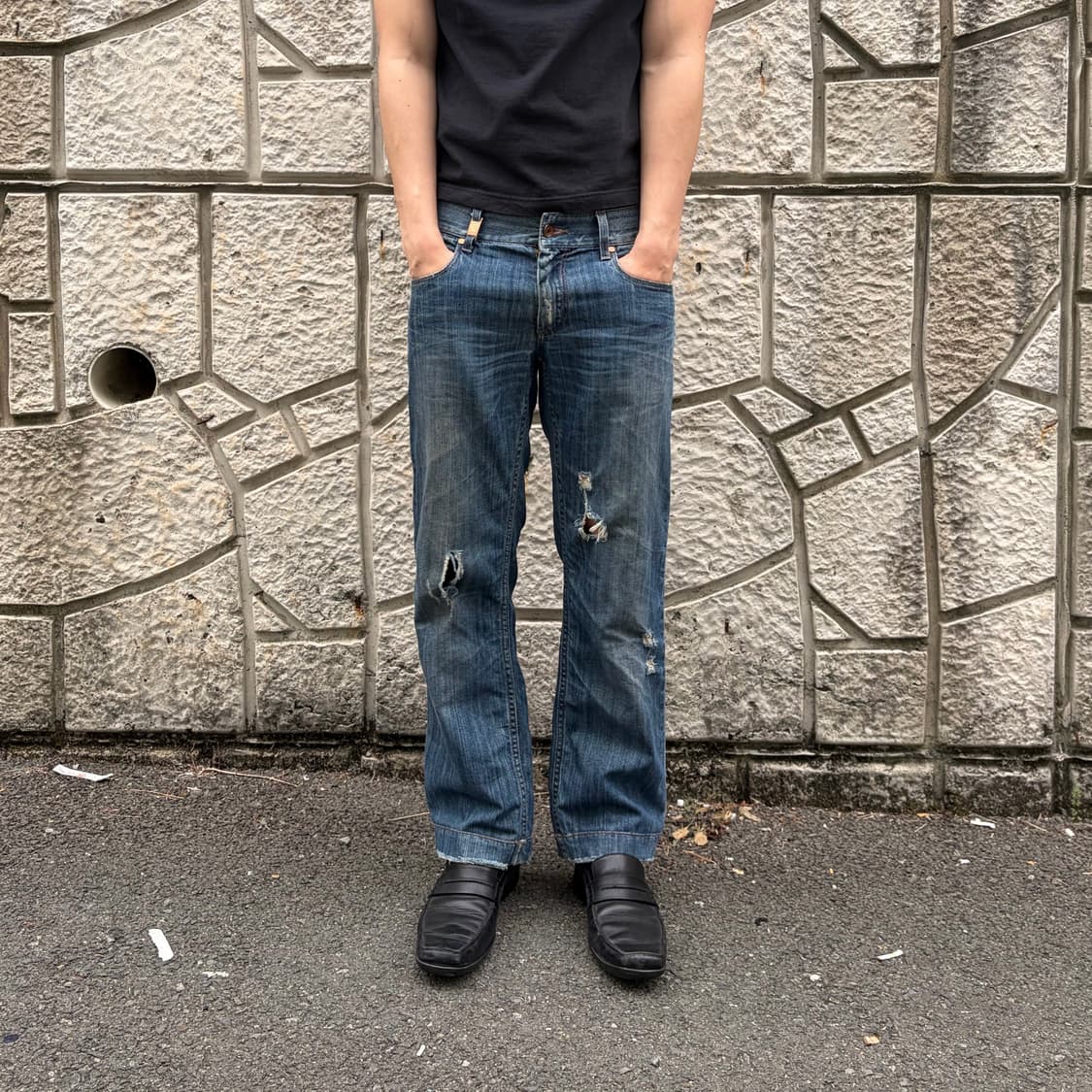 (할인가 16만) 돌체앤가바나 아카이브 금장 버클 빈티지 데님 상품이미지2