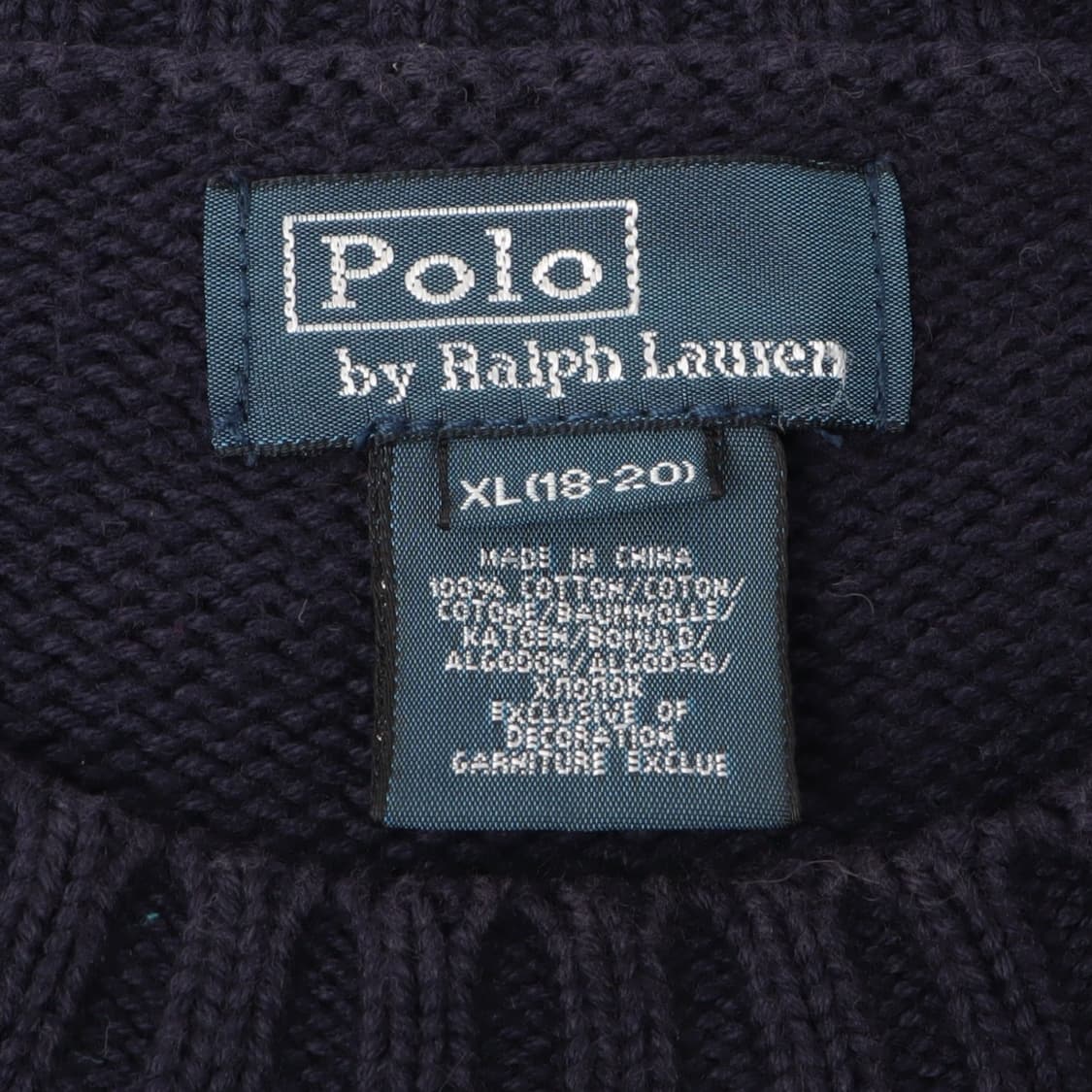 폴로 랄프로렌 네이비 코튼 니트 스웨터 상품이미지8
