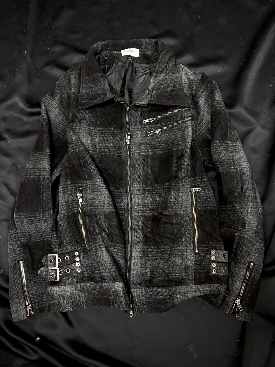 Black Check Double Zip&Buckle Detail Rid 상품이미지3