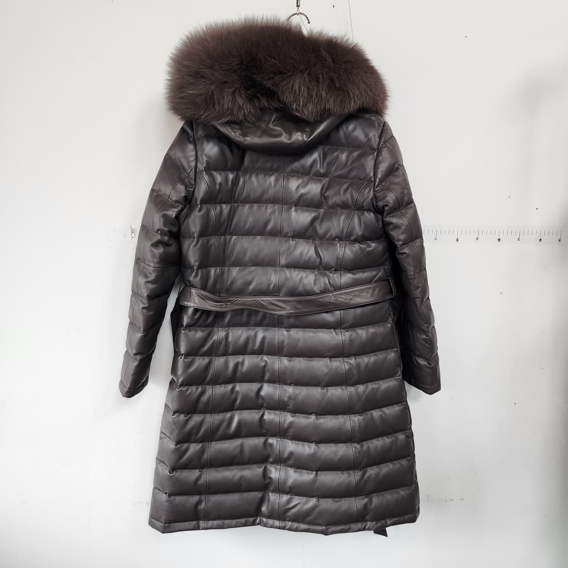 로보 가죽 패딩 롱 코트 상품이미지9