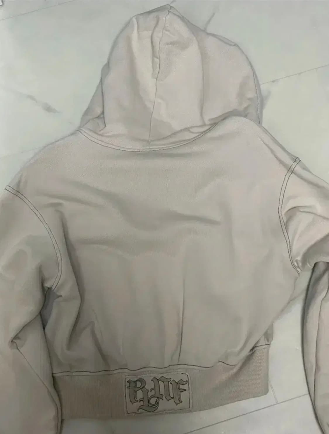 플노팔 플리즈노팔로우 바시티 헤비웨이트 후드집업 샌드 상품이미지2