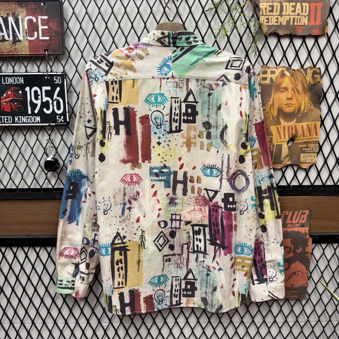 폴스미스 진스 클래식 핏 기하학 패턴 프린팅 셔츠 화이트 상품이미지2