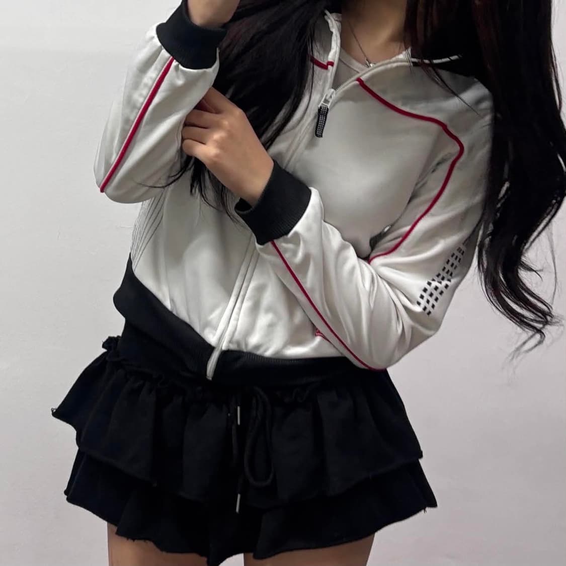 아디다스 화이트 리니지 걸즈 트랙탑 희귀져지(95) 상품이미지2