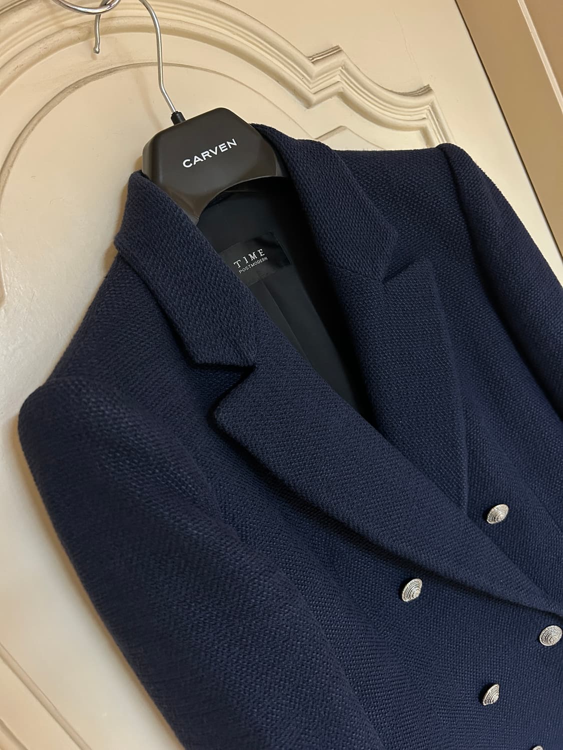 타임 네이비 니트 더블자켓 상품이미지4