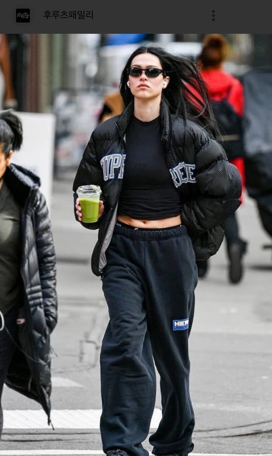 슈프림 메쉬 저지 퍼퍼 자켓 블랙 L 상품이미지3