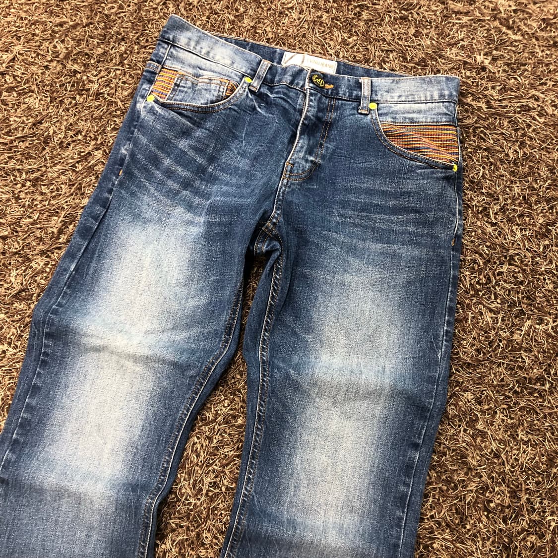 에비수 워싱 포켓 로고 데님 팬츠 상품이미지5