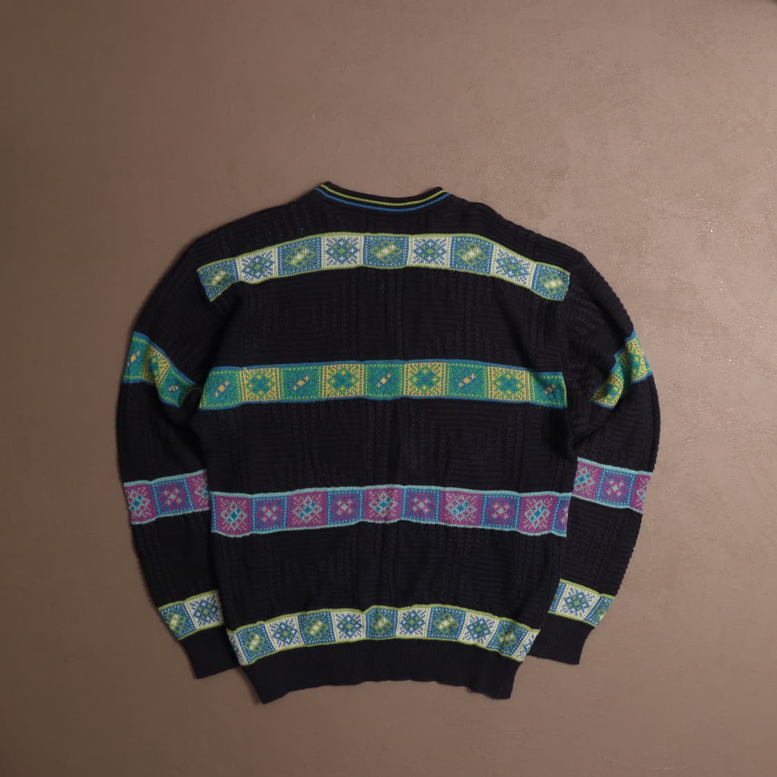 90's 빈티지 아크릴 패턴 니트 A1790 상품이미지4