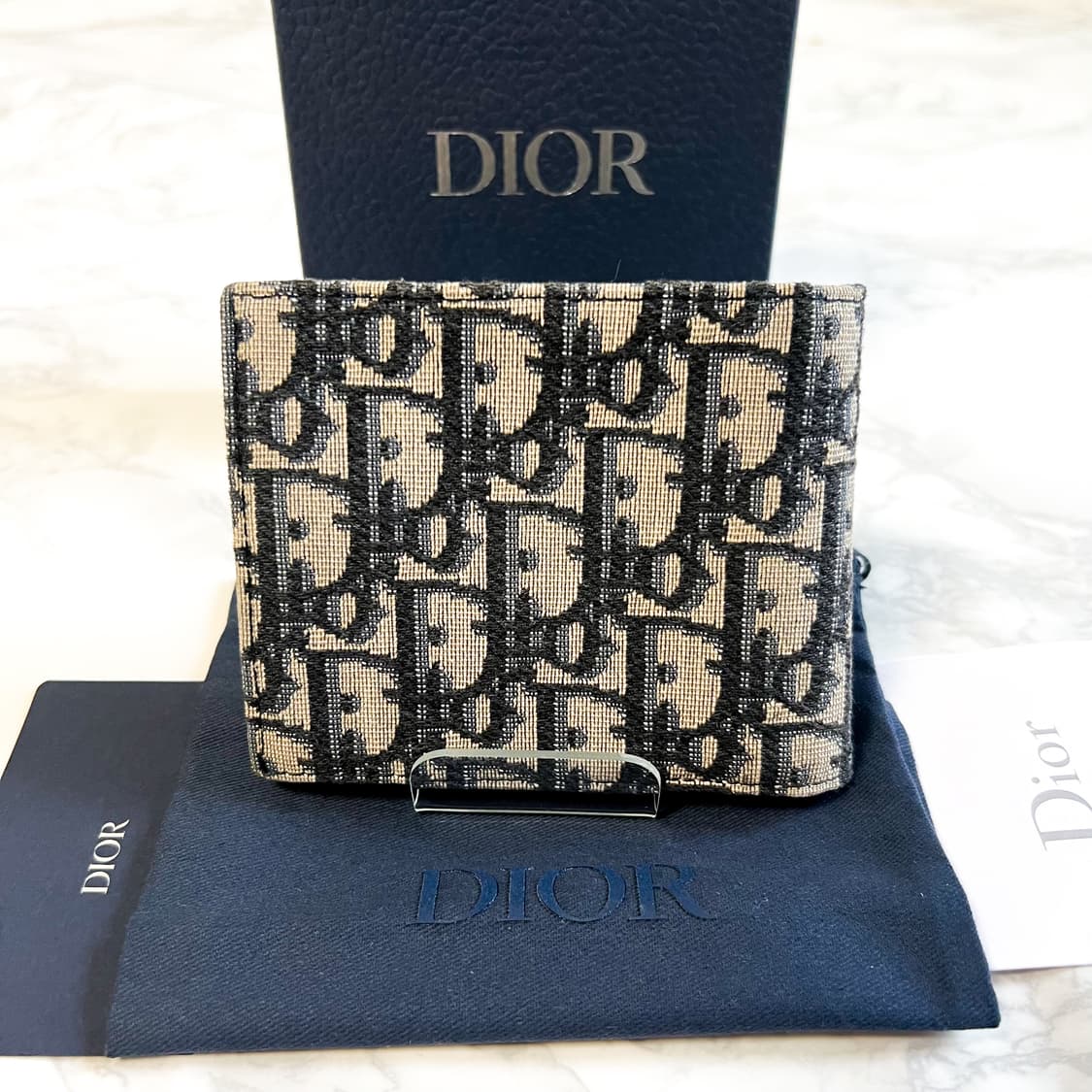 디올 오블리크 자카드 반지갑 상품이미지2