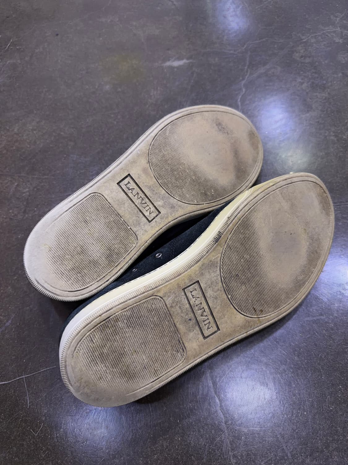 랑방 벨루어 스웨이드 레더 블랙 스니커즈 8 (270) 상품이미지7