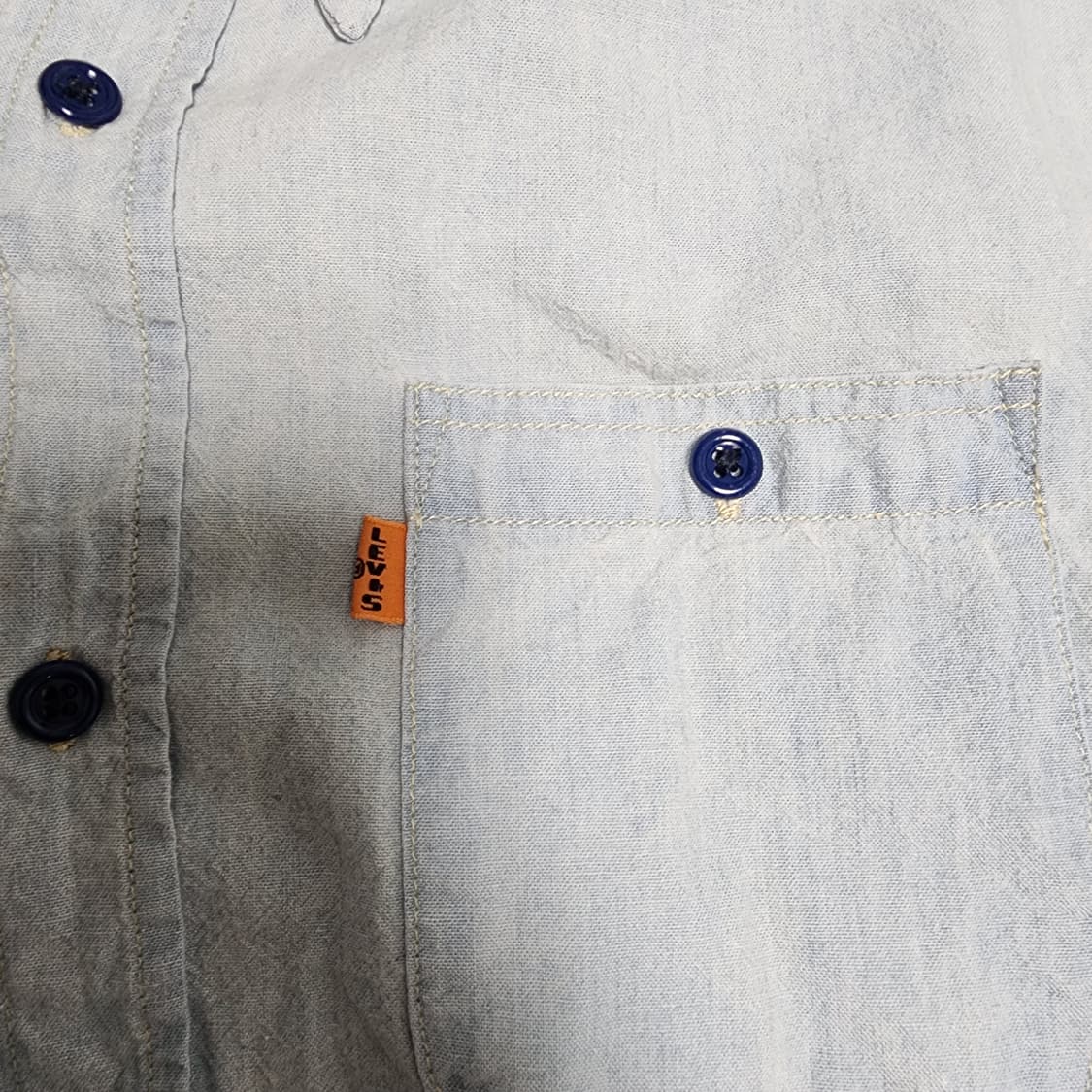 USA) 리바이스 오렌지탭 연청 셔츠 m 상품이미지4