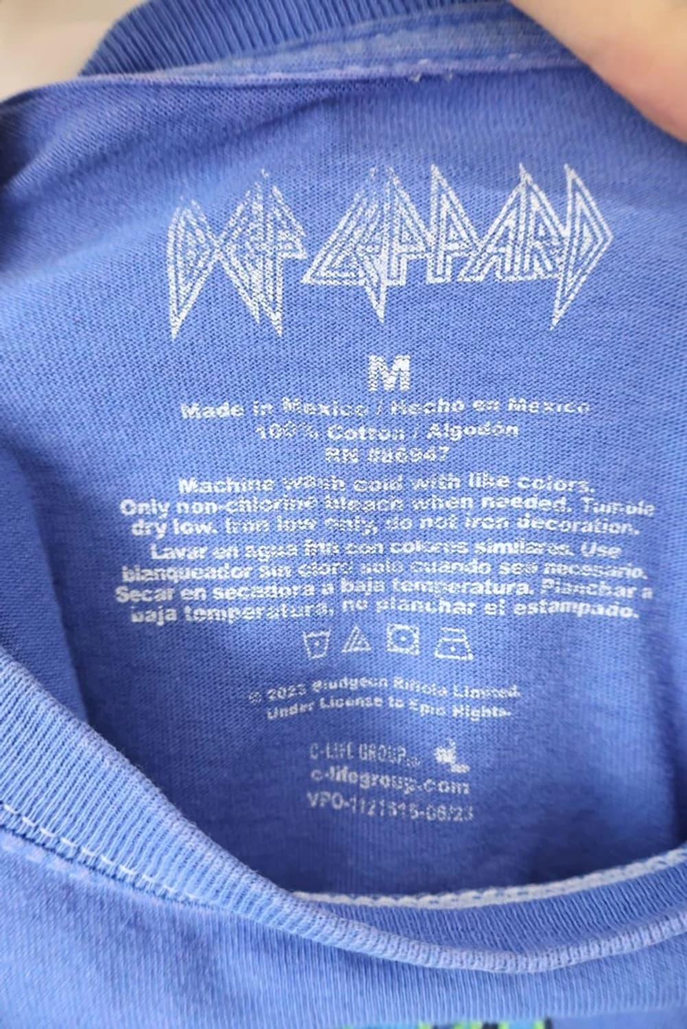 Def Leppard Band Graphic T Shirt Blue 상품이미지5