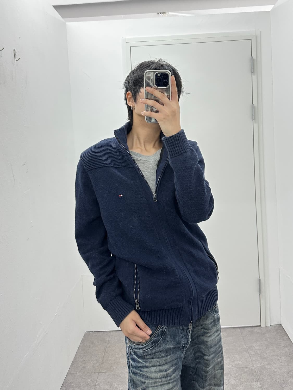 TOMMY HILFIGER 2 way 니트 집업 상품이미지3
