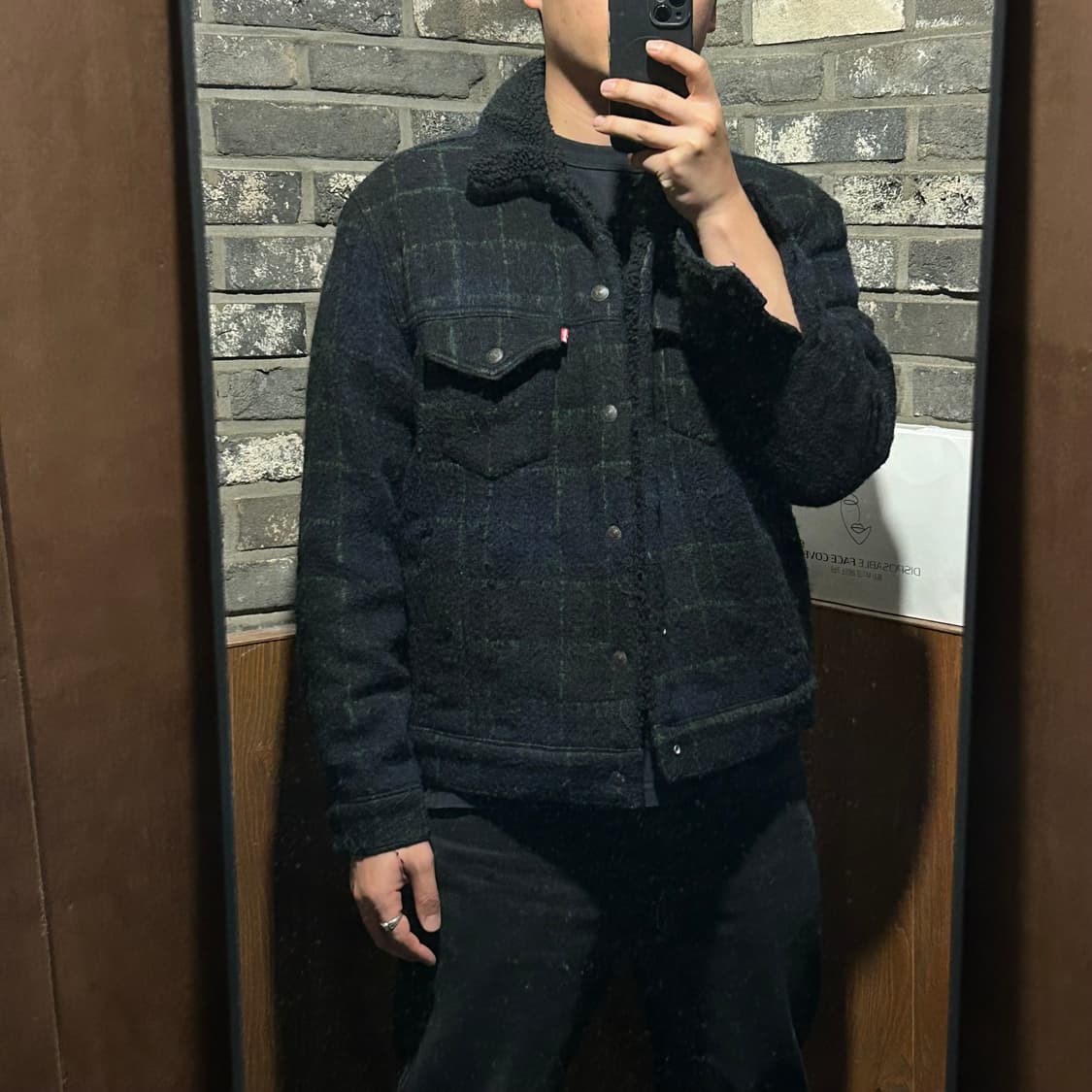 M) 리바이스 프리미엄 체크 쉐르파 트러커 자켓 상품이미지9