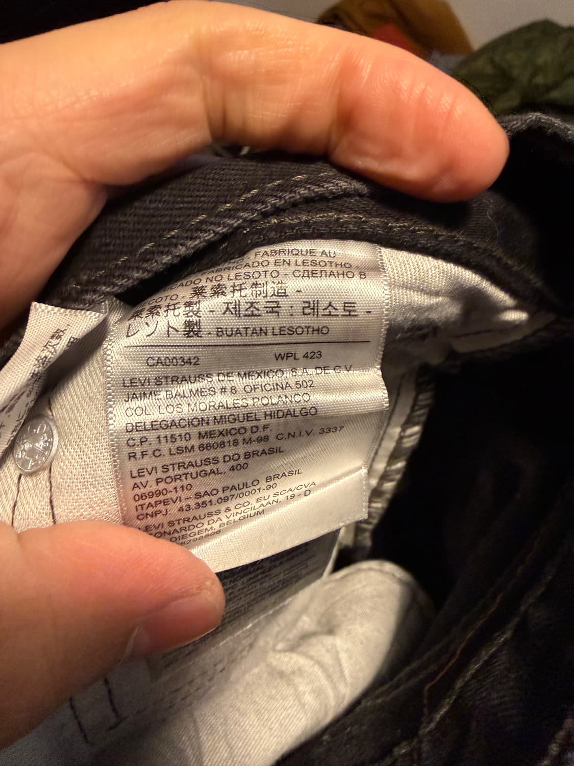 리바이스 505 흑청 40/34 레소토 상품이미지3