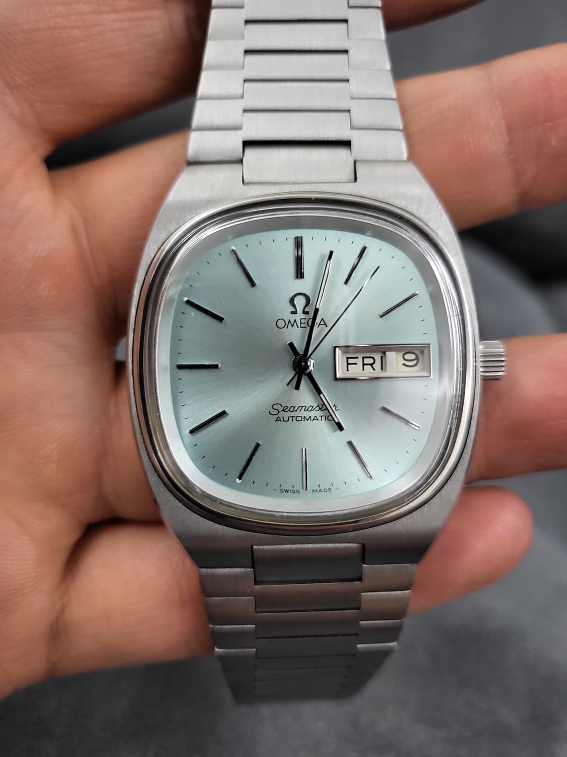 오메가 씨마스터 빈티지시계 테레비 아이스블루 상품이미지3