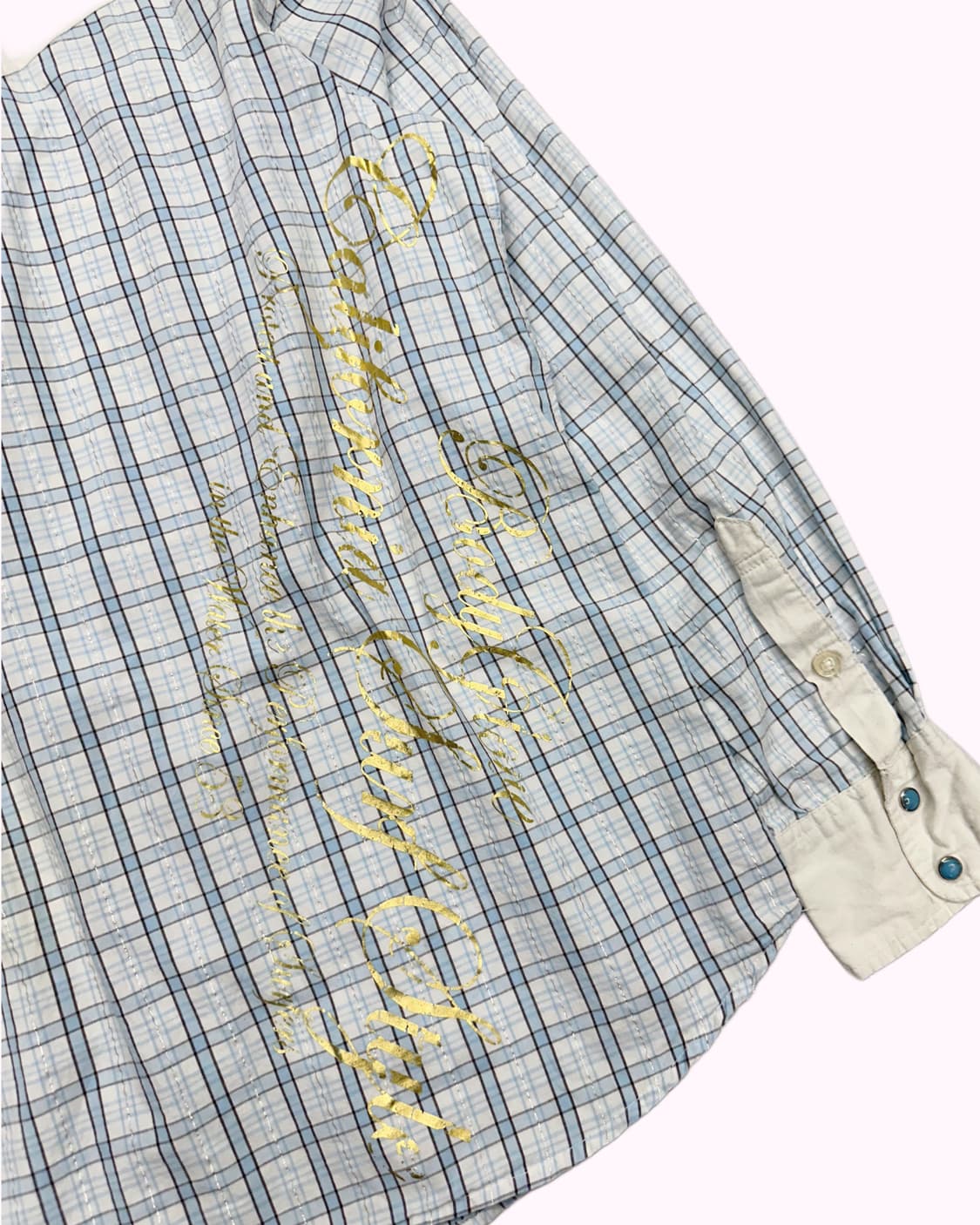 blue check swestern shirt 상품이미지5