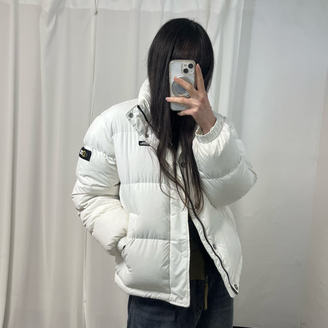 National Geographic White Down Jacket 상품이미지1