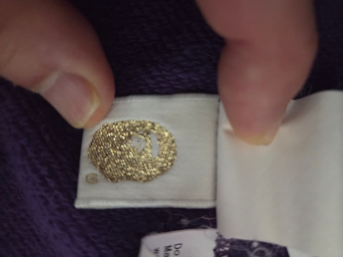 베이프 퍼플 샤크 후드집업 OG라인 L 상품이미지3