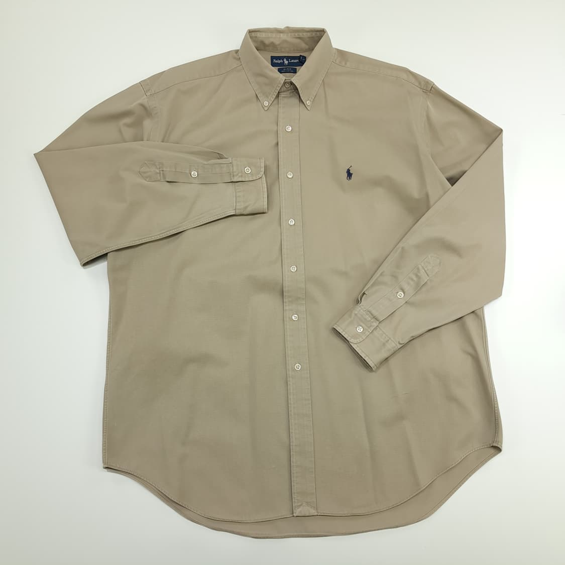 CN762 L 폴로 랄프로렌 베이지 긴팔 셔츠 남방 상품이미지2