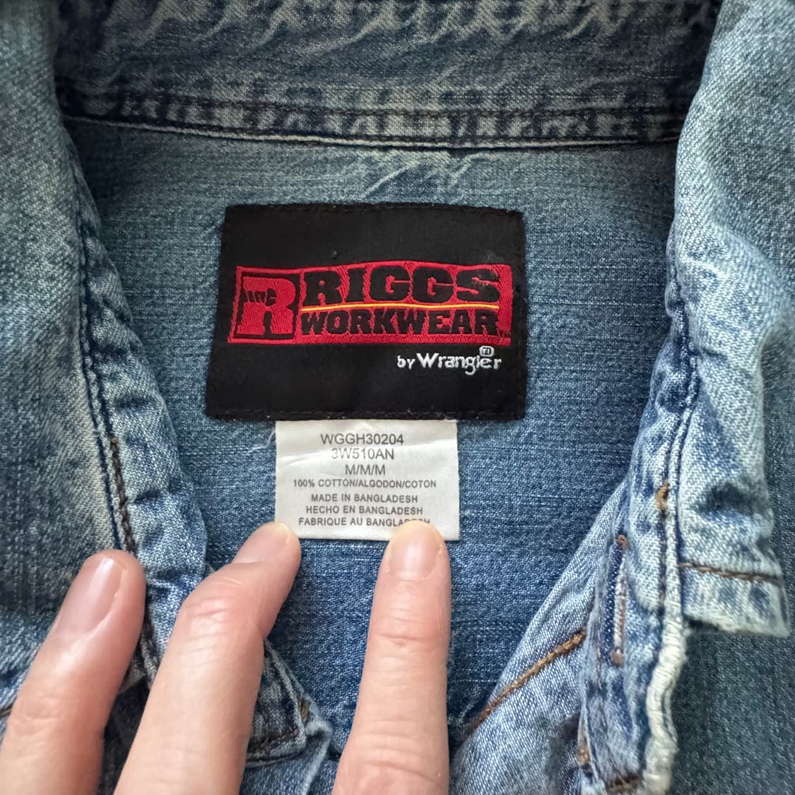 빈티지 랭글러 데님 셔츠 M 상품이미지6