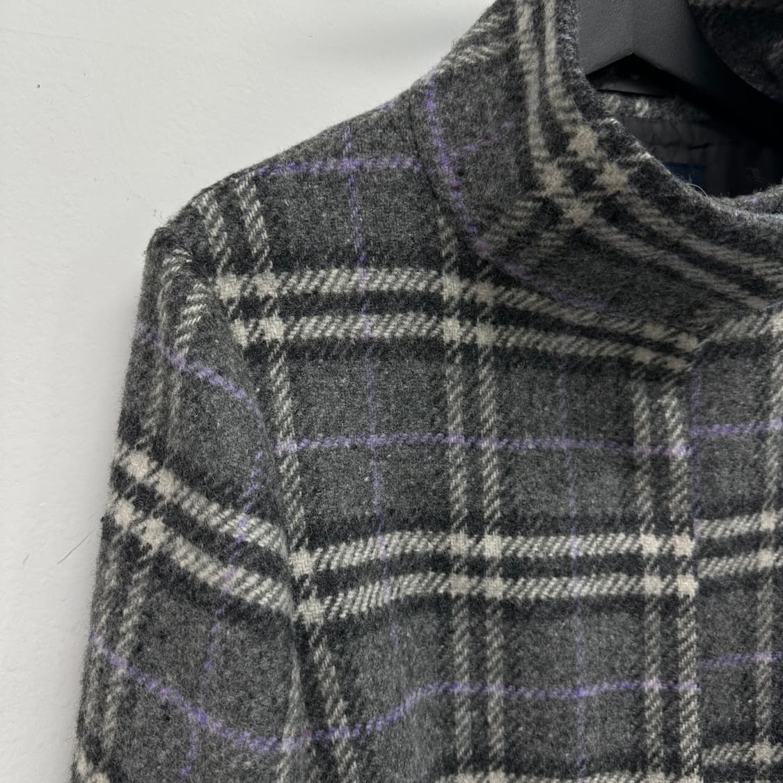 버버리 이태리 노바체크 하이넥 코트 상품이미지4